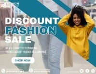 Fashion Discount Pamflet (Letter AS) template
