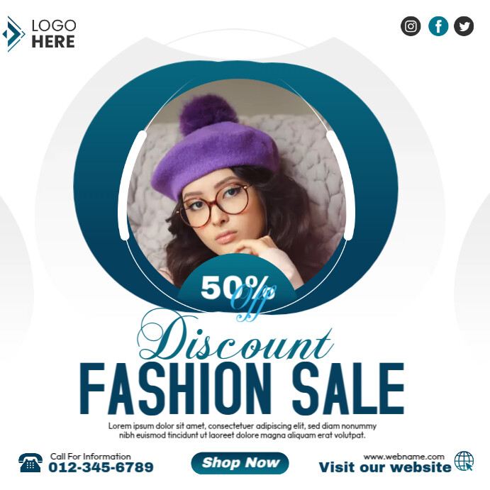 Discount. Post Example Plantilla de Fashion Discount Post | PosterMyWall