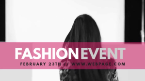 Putih Fashion Event Facebook Cover Video Template