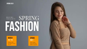 Grey fashion show Facebook Cover Video Template