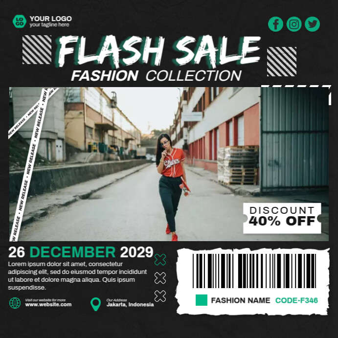 Fashion Flash Sale Instagram Post template