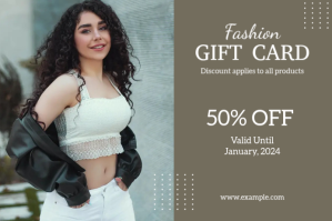 Fashion Gift Certificate template Étiquette