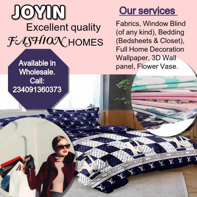 Fashion home fabrics design template | PosterMyWall