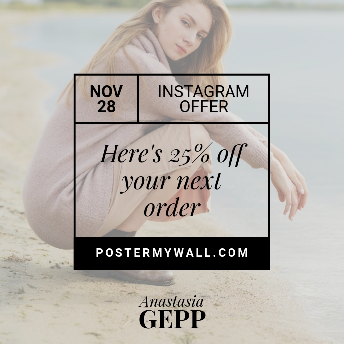 Fashion Instagram Promo Coupon Post Template | PosterMyWall