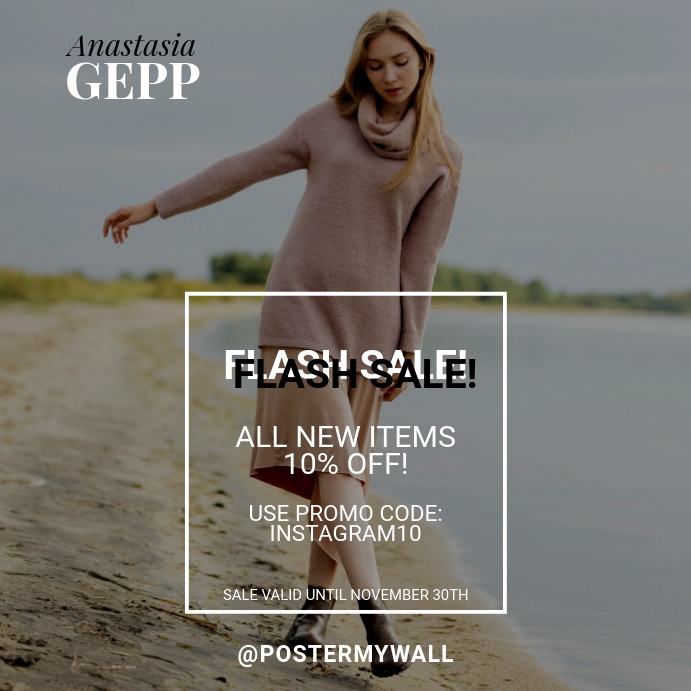 Copy of Fashion Instagram Promo Coupon Post Template | PosterMyWall