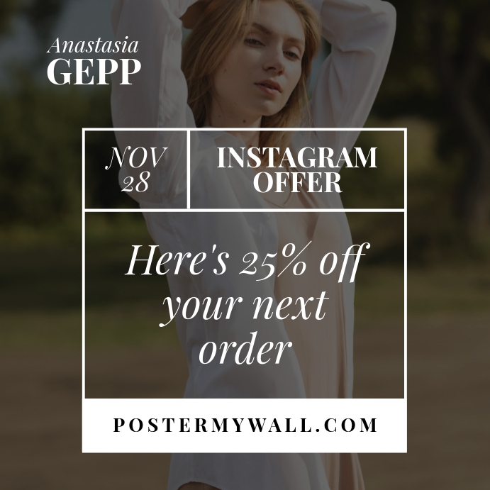 Copy of Fashion Instagram Promo Coupon Post Template | PosterMyWall