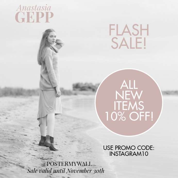 Copy of Fashion Instagram Promo Coupon Post Template | PosterMyWall