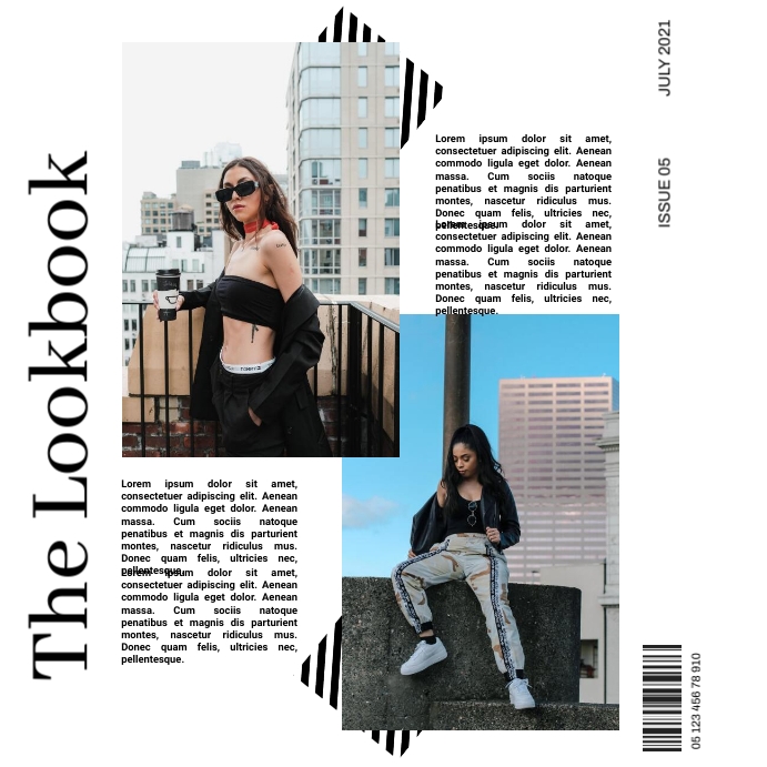 Fashion Magazine Cover Post Instagram template