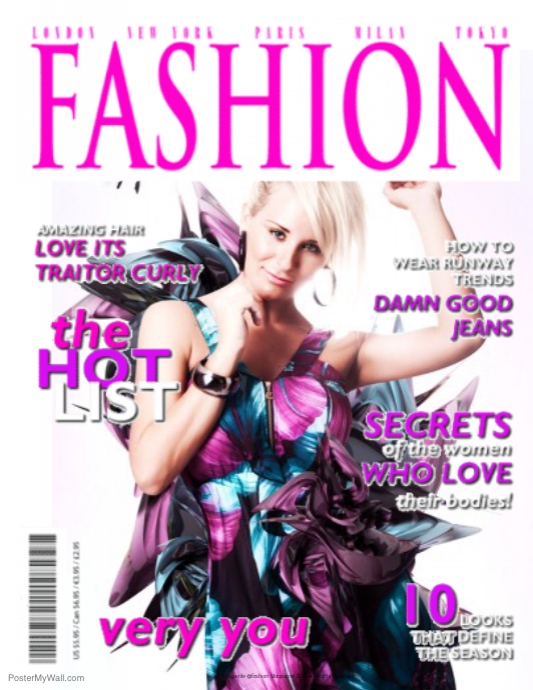 Fashion Magazine Cover template PosterMyWall