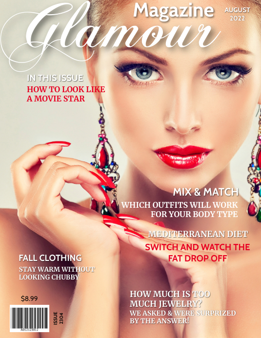 FASHION MAGAZINE Рекламная листовка (US Letter) template