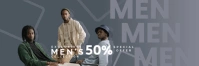 Fashion men exclusive sale En-tête Twitter template