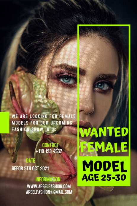 FASHION MODEL POSTER Template | PosterMyWall