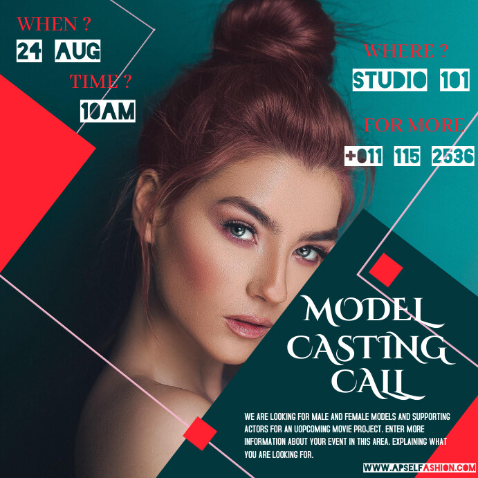 Copy of FASHION MODEL POSTER | PosterMyWall