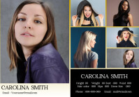 Fashion Modeling Comp Card A4 Template