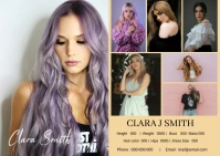 Fashion modeling comp card Postcard template
