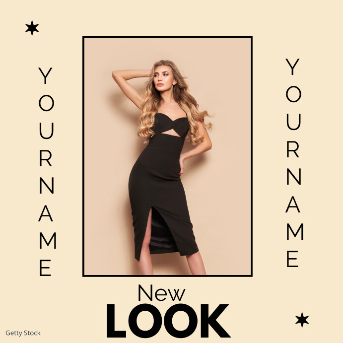 fashion new look poster Square (1:1) template