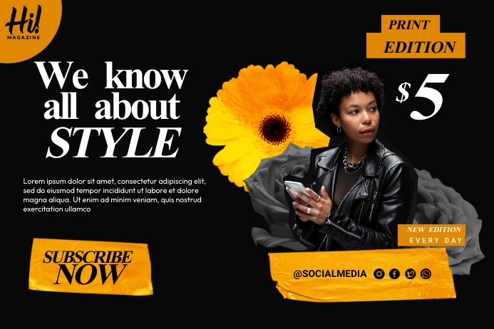 Fashion New Style Ads Template | PosterMyWall