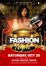 fashion night A4 template