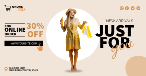 Fashion Online Ads delt Facebook-billede template