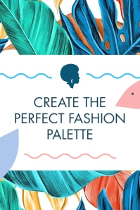 Fashion Palette Pinterest Graphic template