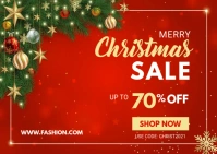 Merry Christmas Sale Banner Carte postale template
