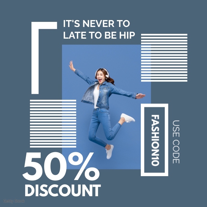 Fashion Promo Code Offer Template | PosterMyWall