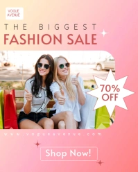 Fashion Retail Sale Pastel Instagram Portrait template