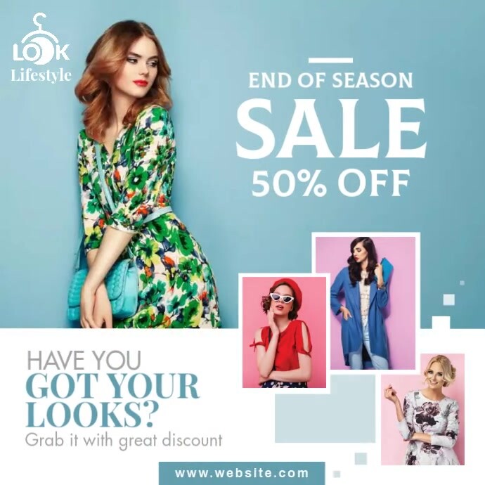 Fashion Sale, Big Sale, Year End Sale Instagram Post template