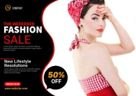 Fashion Sale Ad Postcard template