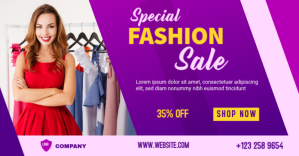 Fashion Sale Banner Ad Facebook-annonce template