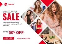 Fashion Sale Banner Postcard template
