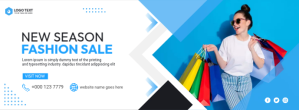 Hvid Fashion Sale Facebook-coverfoto Template