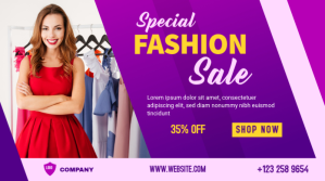 Fashion Sale Banner Post Twitter 帖子 template