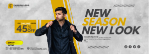 Cinzento Fashion Promotion Facebook-coverfoto Template