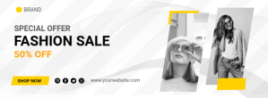 Wit Fashion Sale Facebook-coverfoto Template