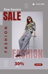 Fashion Sale Halfbladsy Breed template