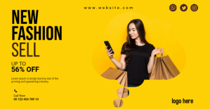 Fashion sale facebook event cover template