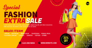 Merah Fashion Sale Facebook Event Cover Template