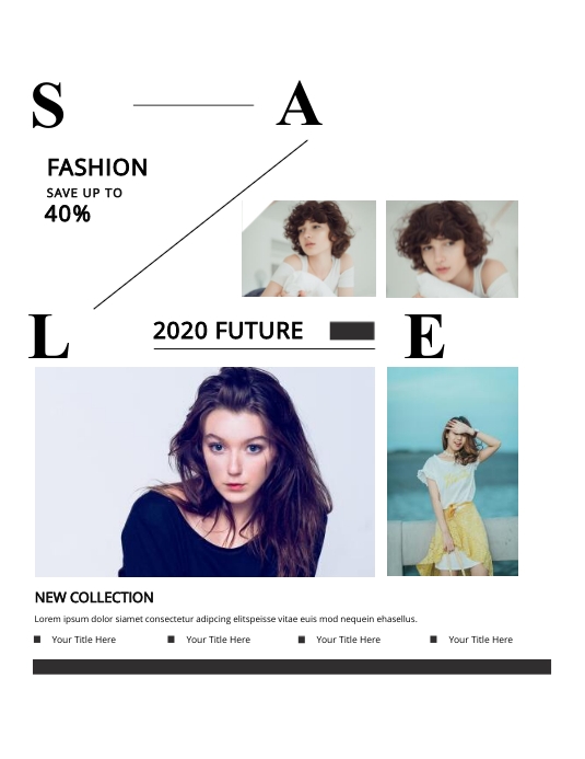 Fashion Sale Flyer Volantino (US Letter) template