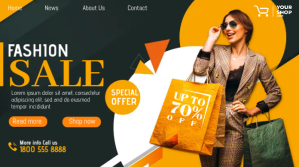 fashion sale flyer Wpis na Twittera template