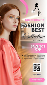 Fashion Sale Poster История на Instagram template