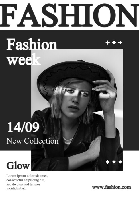 Fashion sale poster template A5