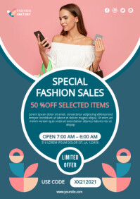 Fashion sale template A4
