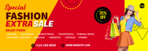 Merah Fashion Sale Tumblr Banner Template