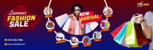 Rosso Summer Fashion Sale Twitter Banner Template