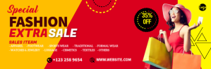 Fashion Sale Twitter Header Nagłówek na Twittera template