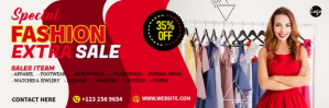 Fashion Sale Twitter Header template
