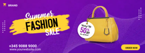 Purple Summer Fashion Sale Facebook-coverfoto Template