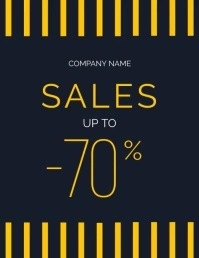 Fashion sales flyer adveertisement Løbeseddel (US Letter) template