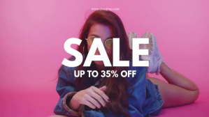 Red Sale Promotion Facebook Cover Video Template